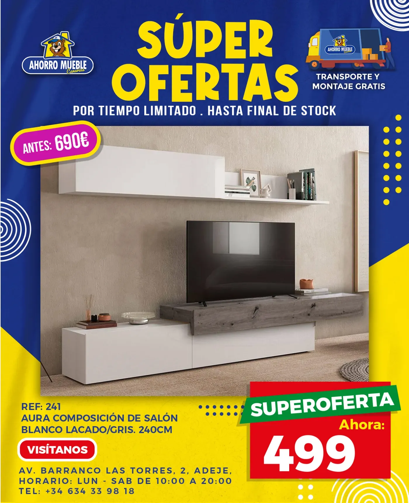 Oferta mueble de salón Tenerife